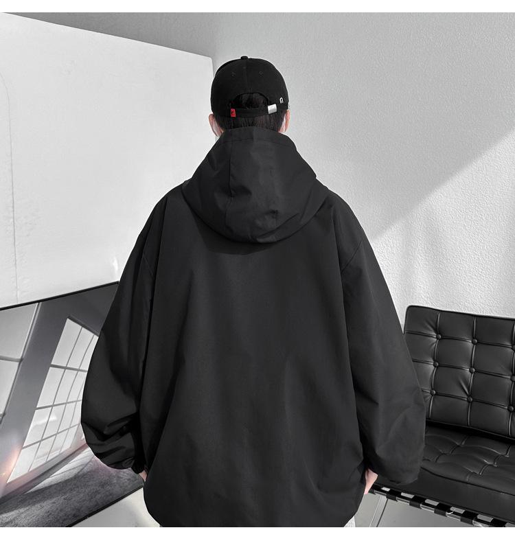 2024 Unisex Waterproof Windbreaker: Black Outdoor Jacket for Autumn & Winter