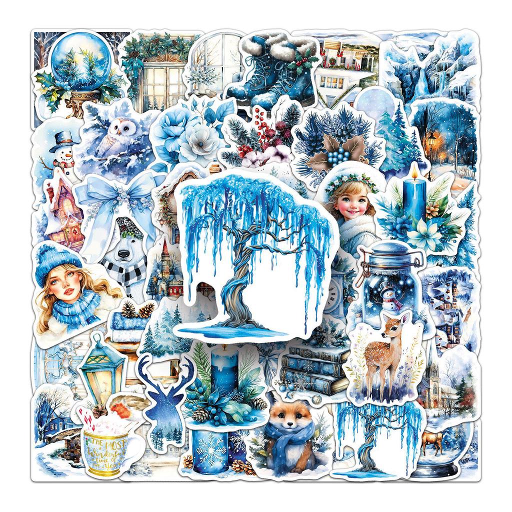 Winter Hymn Stickers: 50 Exquisite HD Graffiti Characters for Notebooks, Journals, and DIY Projects