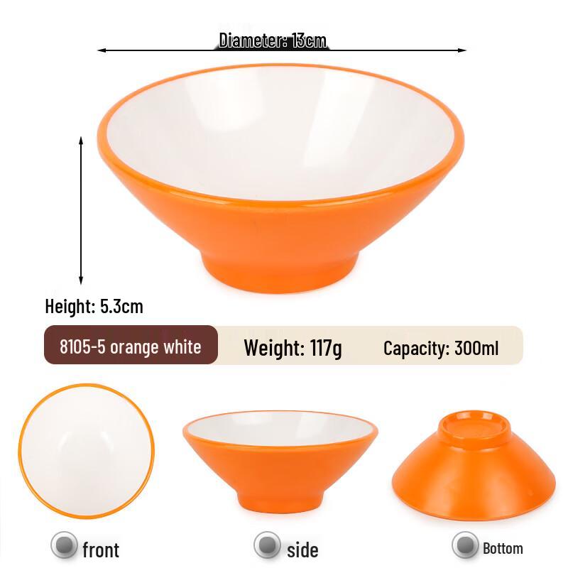 

Chinese Style Melamine Rice & Serving Bowls - 10 Pack