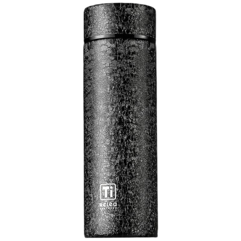RELEA Pure Titanium Insulated Tea Infuser Bottle, 420ML