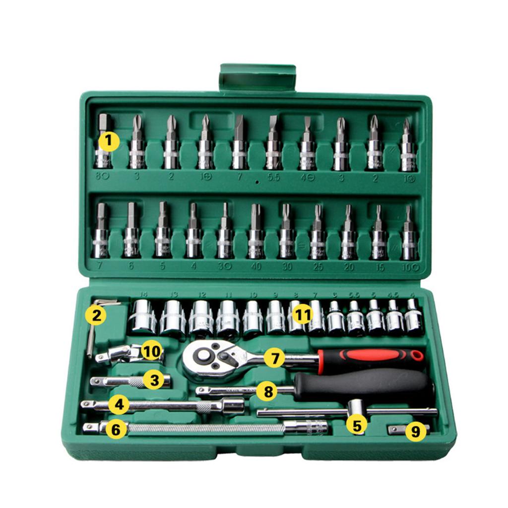 Autoreparaturwerkzeugsatz Automobilwartung Steckschlüssel Kombinationsschlüssel Hardware Autoreparaturwerkzeugsatz Autoreparatur-Schraubenschlüsselsatz