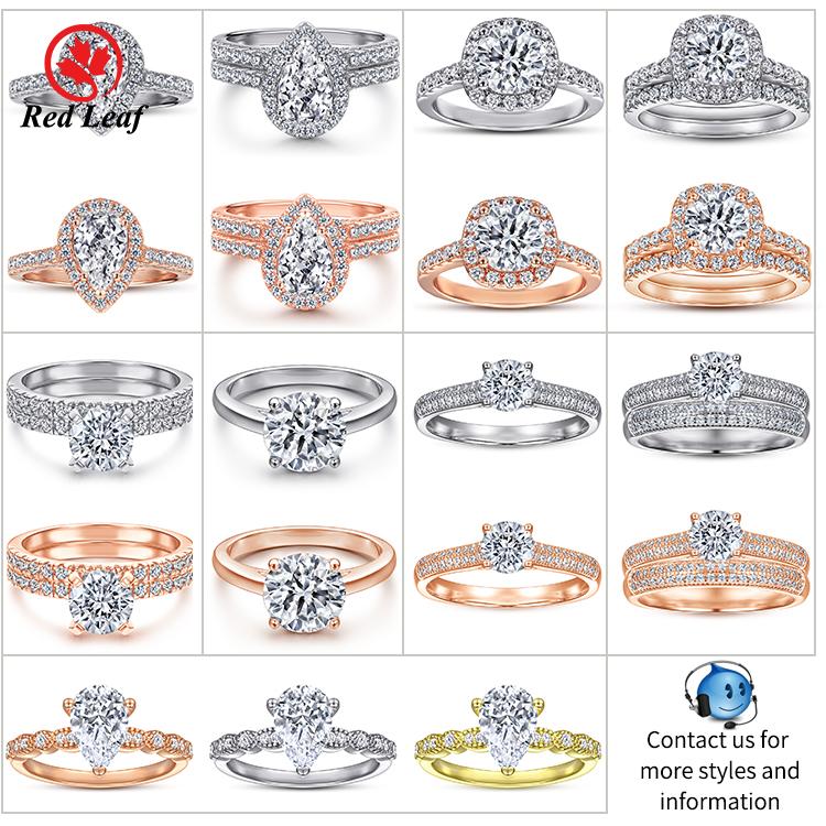 Redleaf Fashion Jewelry 18K 24K Gold Men Women Minimalist 925 Sterling Silver Ring Gold Plated Ring