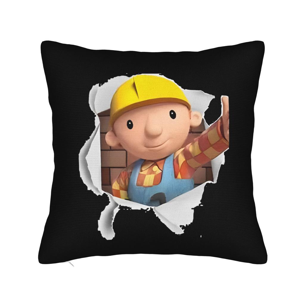 Bob the Builder Trending Square Pillow Cases Cushion Cover Novelty Polyester Decorative Pillowcover for Home 18x18