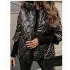 2024 Women's Autumn/Winter Hooded Patchwork Cotton Jacket- Loose Fit, Long Sleeve Fashion Coat