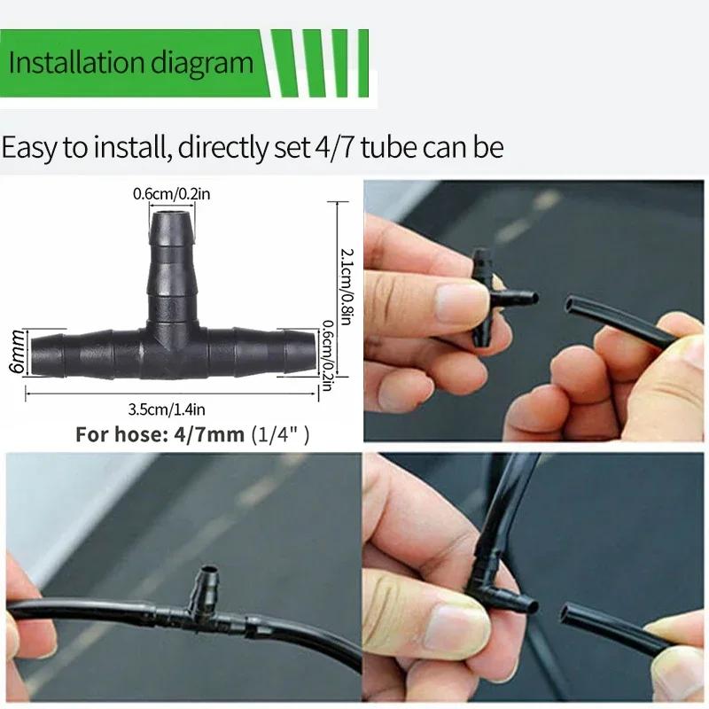 Automatic Garden Drip Irrigation Kit Adjustable Nozzles Plant Watering System For Farmland Bonsai Flowers Vegetables Greenhouse