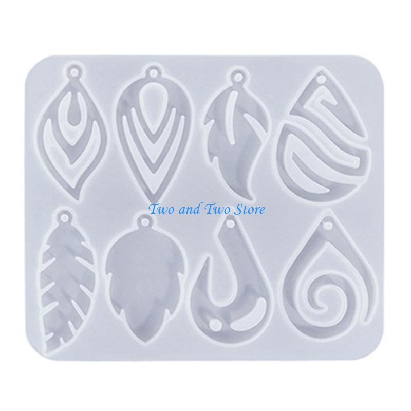 HX6F Silicone Earring Mold Epoxy Resin Molds Jewelry Making Casting Tools Craft DIY
