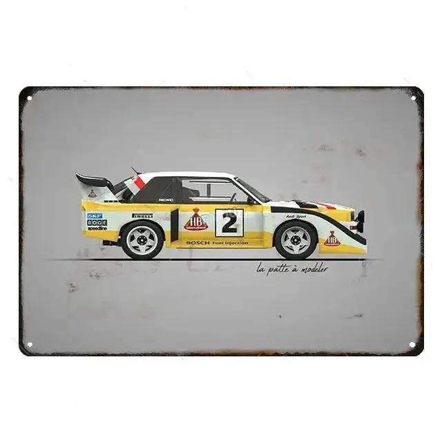 F1 Racing Posters Vintage Metal Tin Signs Decor World Famous Cars Retro Decorative Tin Sign Auto Club Pub Bar Room Wall Art