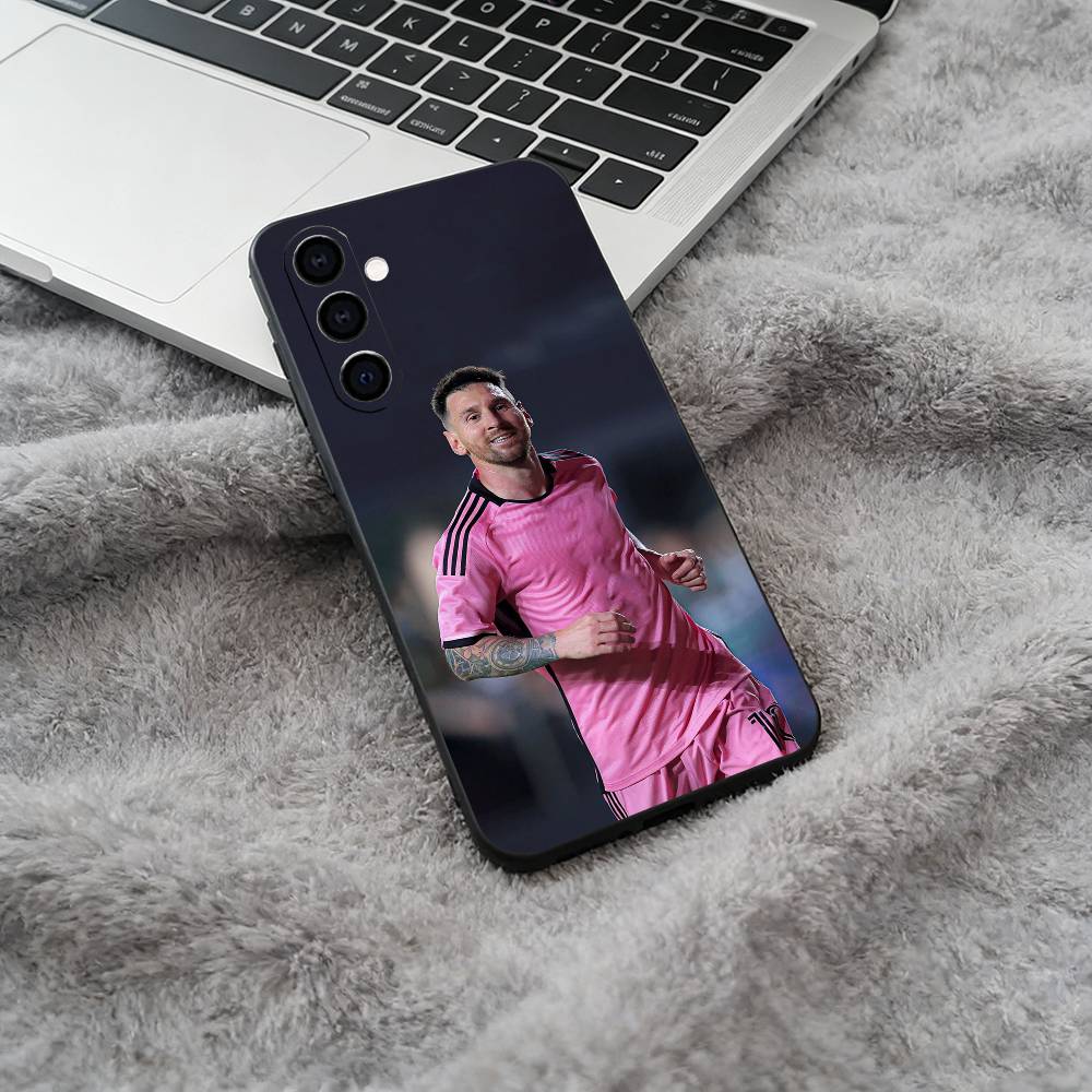 M-M-essi-No. 10 Soft Silicone phone Case for Samsung Galaxy A73/A71/A72/A70/A53/A52/A51 - Black