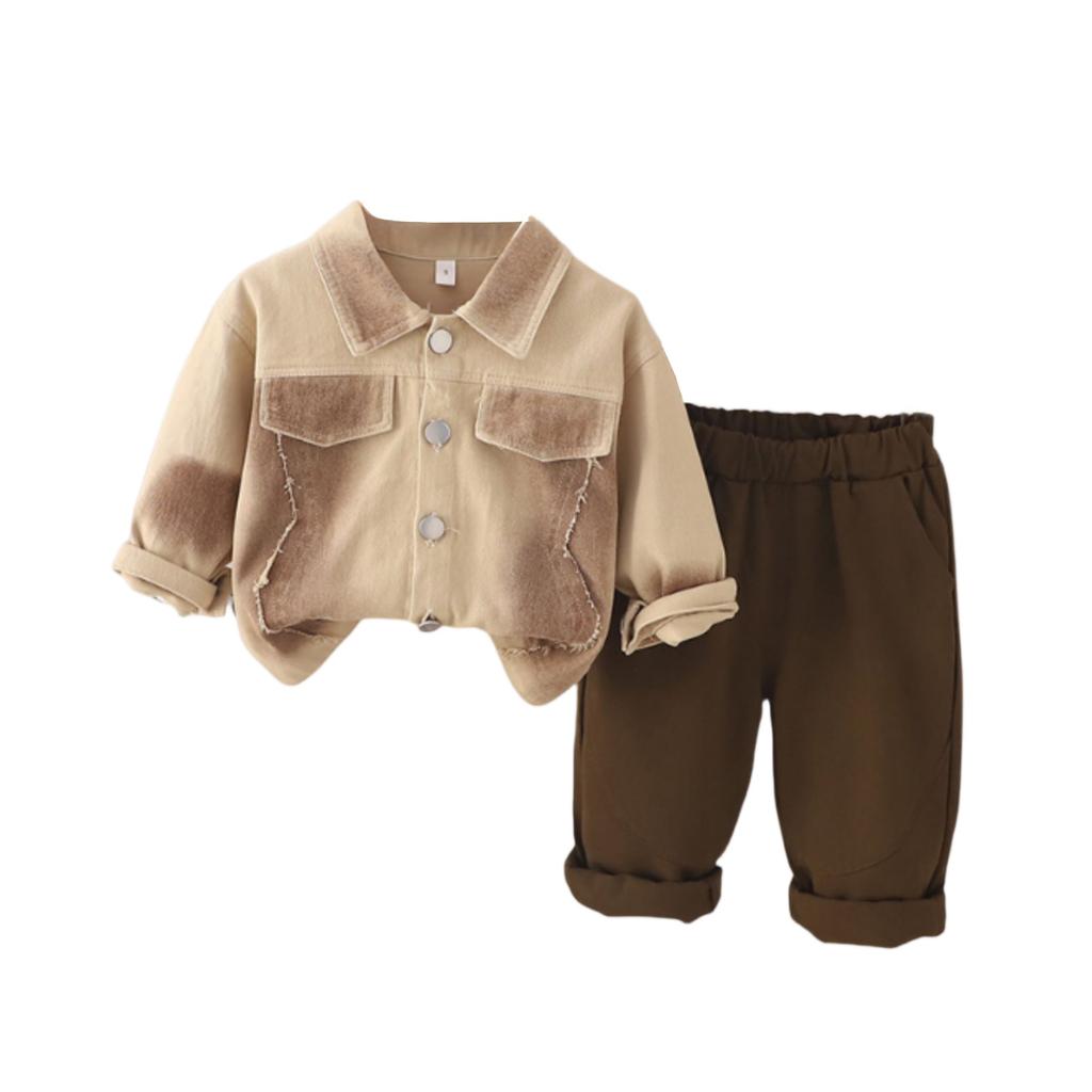 Dětská ležérní souprava s dlouhým rukávem, pohodlné každodenní oblečení