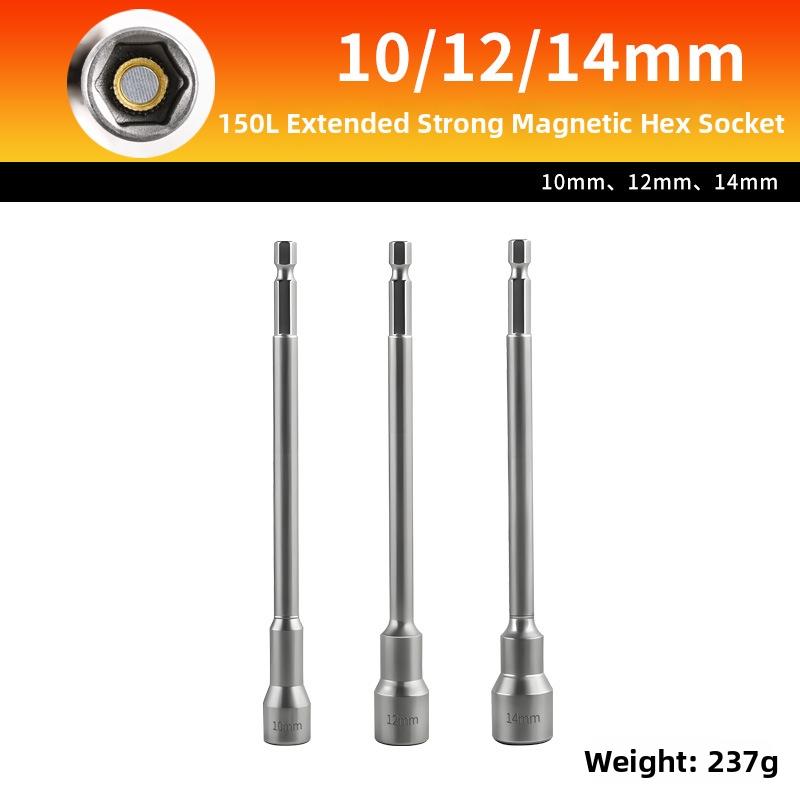 Hex Driver Bit Magnetic Hex Bit For Garage Use Strong Magnetic Core Magnetized Tip Retention Hexagonal Shaft Design