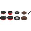Thermos Durable Series 9-piece Frying Pan Set with Removable Handle CA for Gas Fire Bright Red KSC-9A BTR