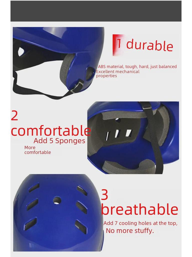 Baseballhelm mit zwei Ohren und Maskenschutz