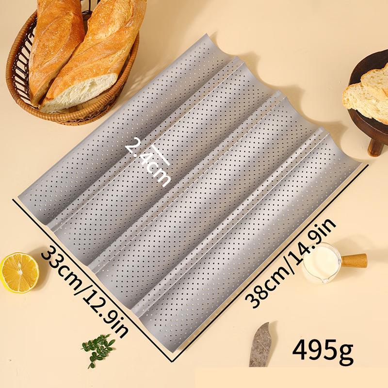 MDNG 4-Groove Non-stick Baguette Baking Pan Set