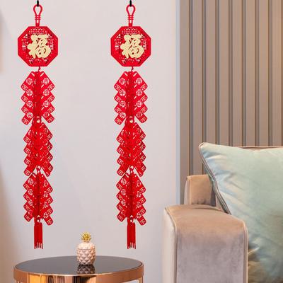 Chinese Year Pendant Hanging Decoration Firecracker Shape Door Sign for