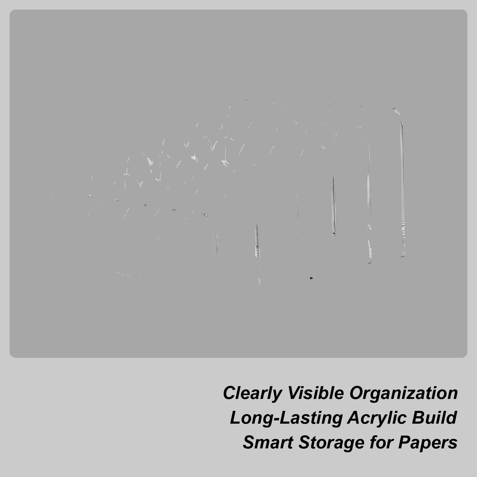 Vertical Mail Storage Rack Acrylic Mail Holder 5 Compartments Clear Envelope Organizer Multifunctional for Envelope Letter China Mainland 6700₽