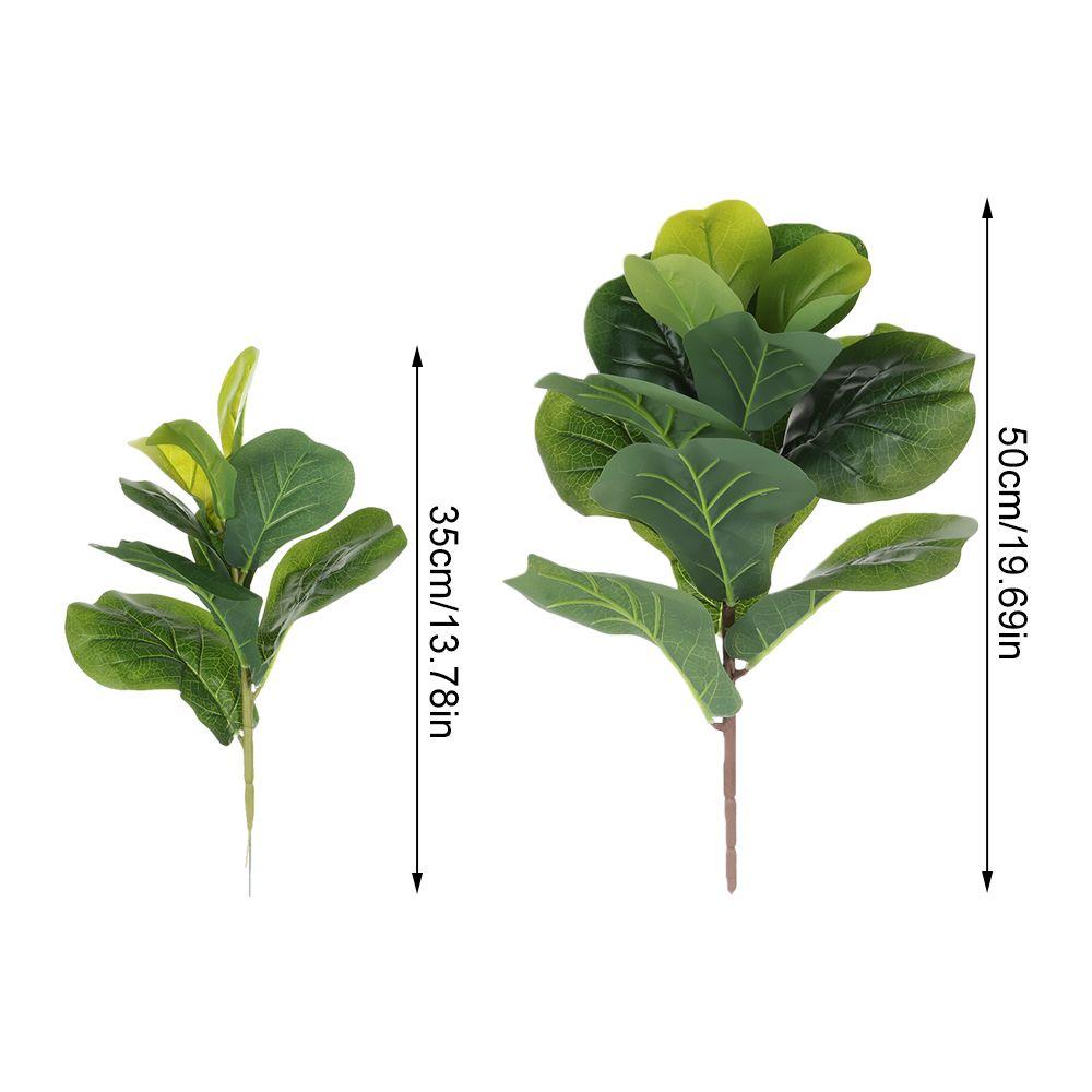Gift Home Decoration Courtyard Ornament Fake Plants Faux Leaves Artificial Ficus Branch Lifelike Greenery