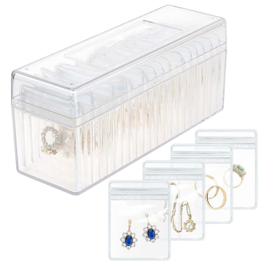 Portable Jewelry Bag Acrylic Jewelry Box Transparent Jewelry Storage Case  Rings