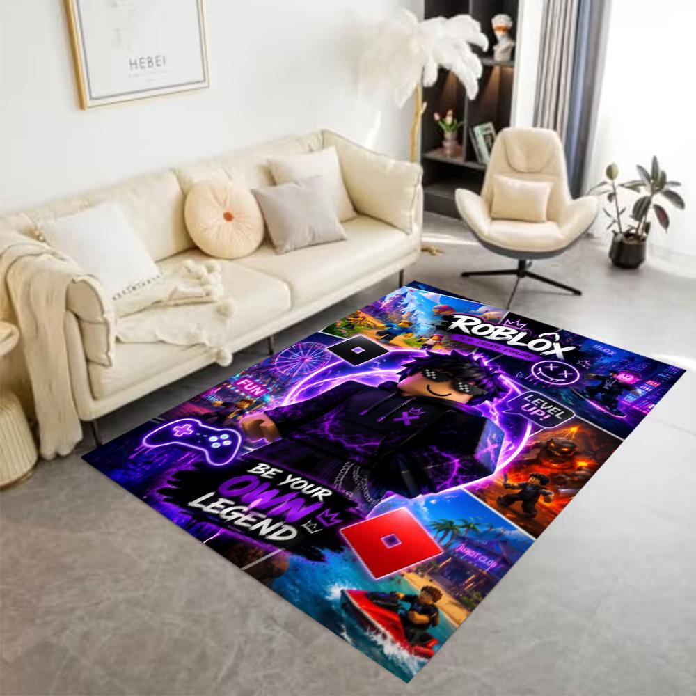 Roblox Neon Roblox Graffiti Area Rug Design For Living Rooms Decorate Room Balcony Foyer Antislip Rug Office Home Decor Perfect Gift For Friends Famil