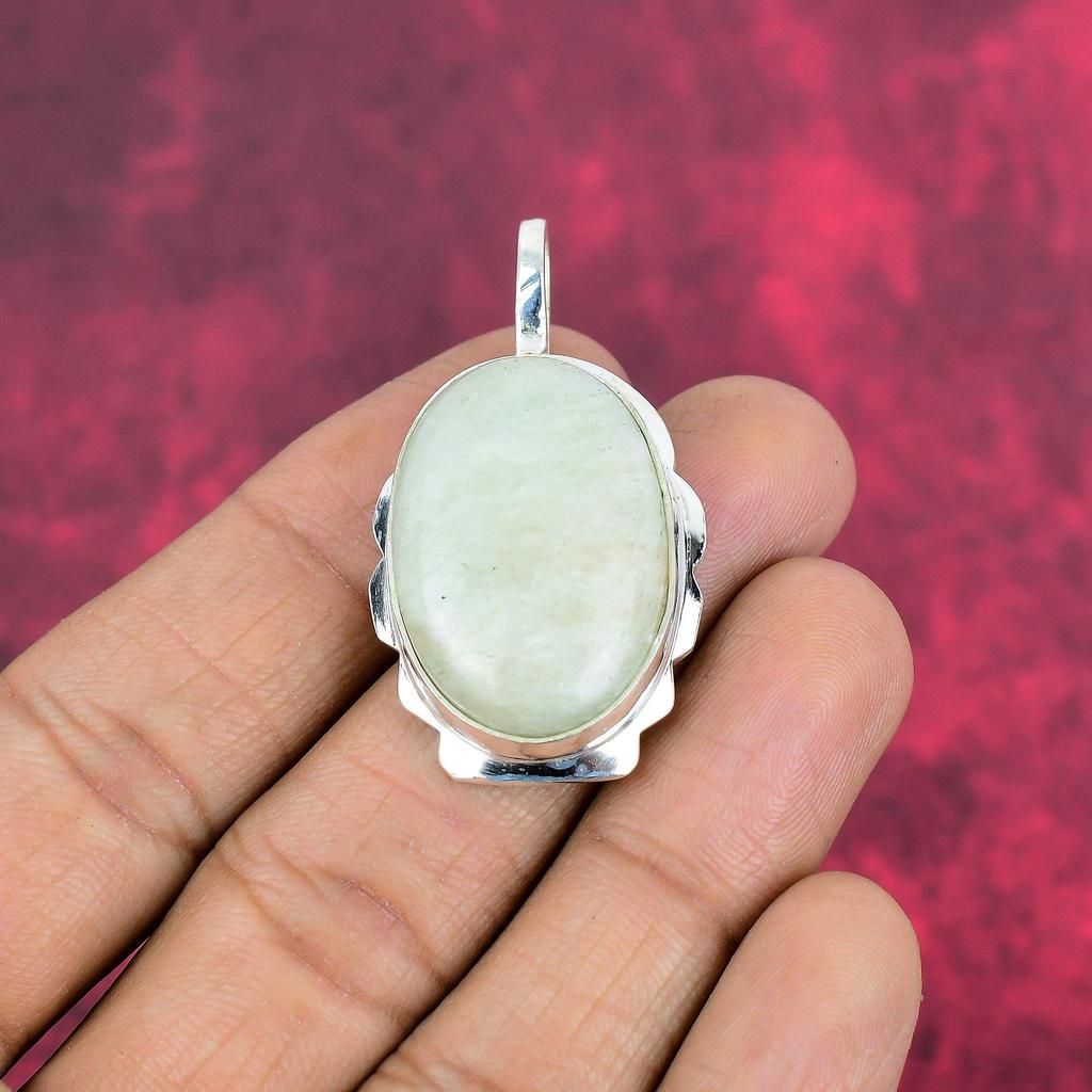 Aquamarine 925 Solid Sterling Silver Pendant, Handmade Gemstone Pendant Jewelry, Gifts For Wife Brand New Pendant