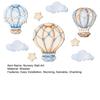 9 Pcs Wooden Star Cloud Hot Air Balloon Wall Decor Boho Nursery Hot Air Balloon Sign for Kids Bedroom Playroom Baby Shower Decoration