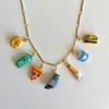 Copper Heart Shape Necklace For Women With Fresh Sweet Style Summer Jewelry Collection