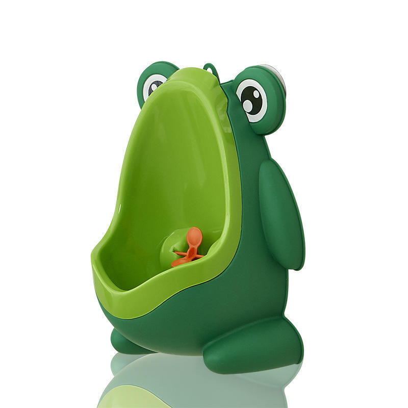 

Baby Boys Standing Potty Cartoon Frog Shape Wall-Mounted Urinals Toilet Training Stand Vertical Urinal Potty Pee Infant Toddler зелений