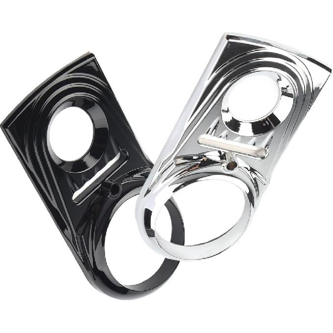 Copertura Pannello Strumenti Moto Trim Compatibile con Harley Davidson Dyna Softail Nera