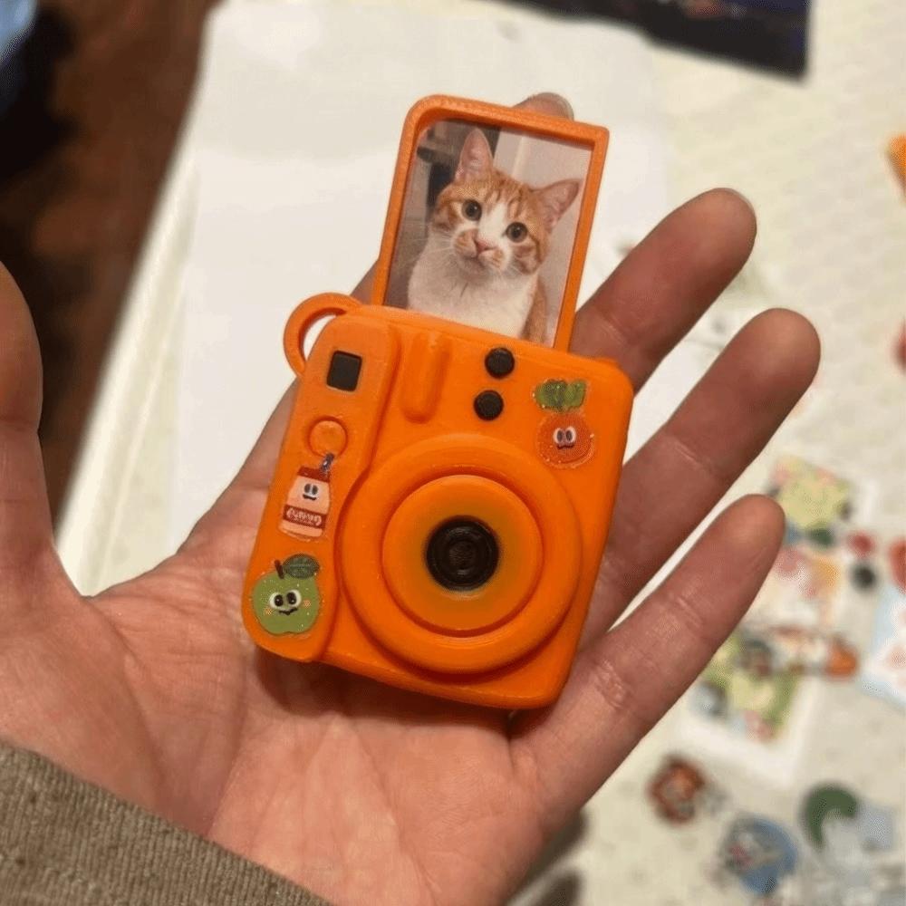 Mini Camera Photo Holder Keychain 1 Inch Picture Display Decorative Camera Keyring Collection Keepsake Gift