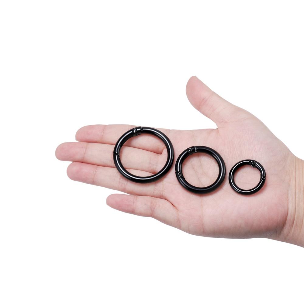 5Pcs/lot Metal Spring Gate O Ring Openable Round Carabiner Keychain Bag Clips Hook Dog Chain Buckles Connector for DIY Jewelry