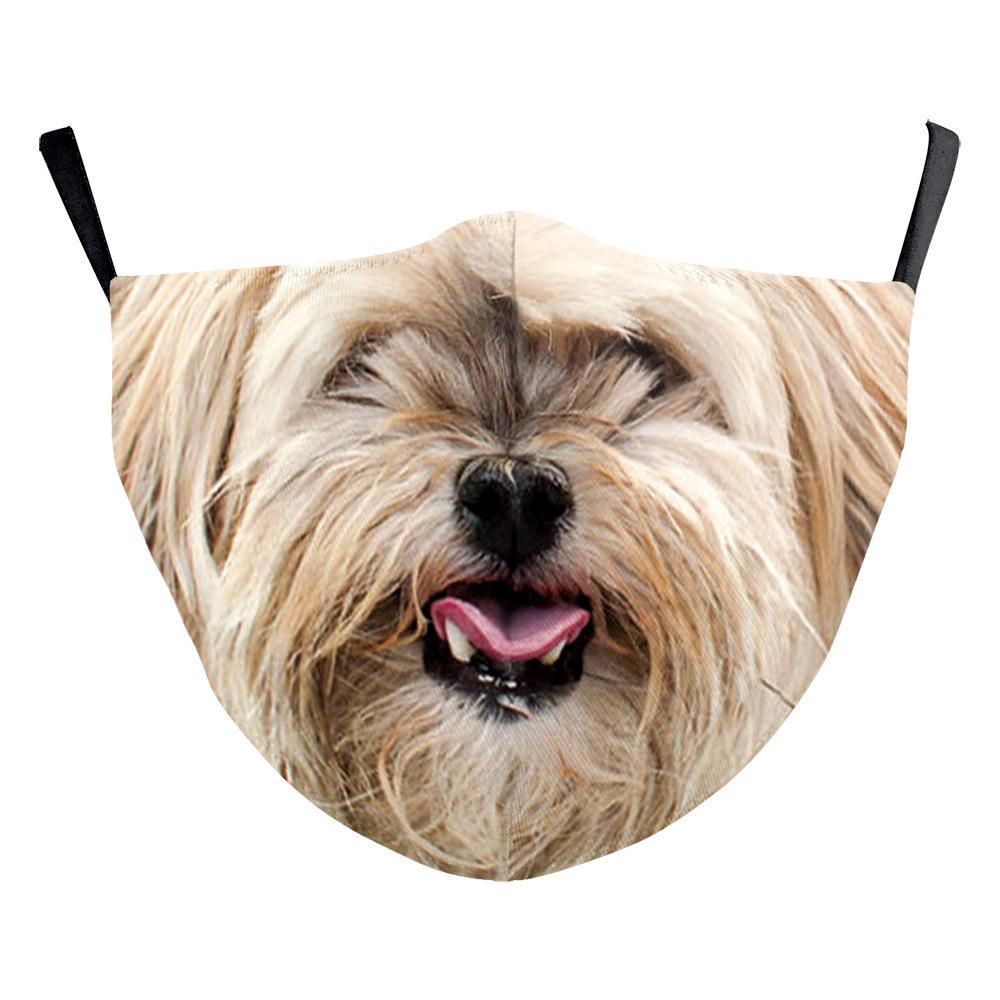 Animal Puppy Funny Mouth Anti-Haze Dustproof Adult Digital Print Protective Mask