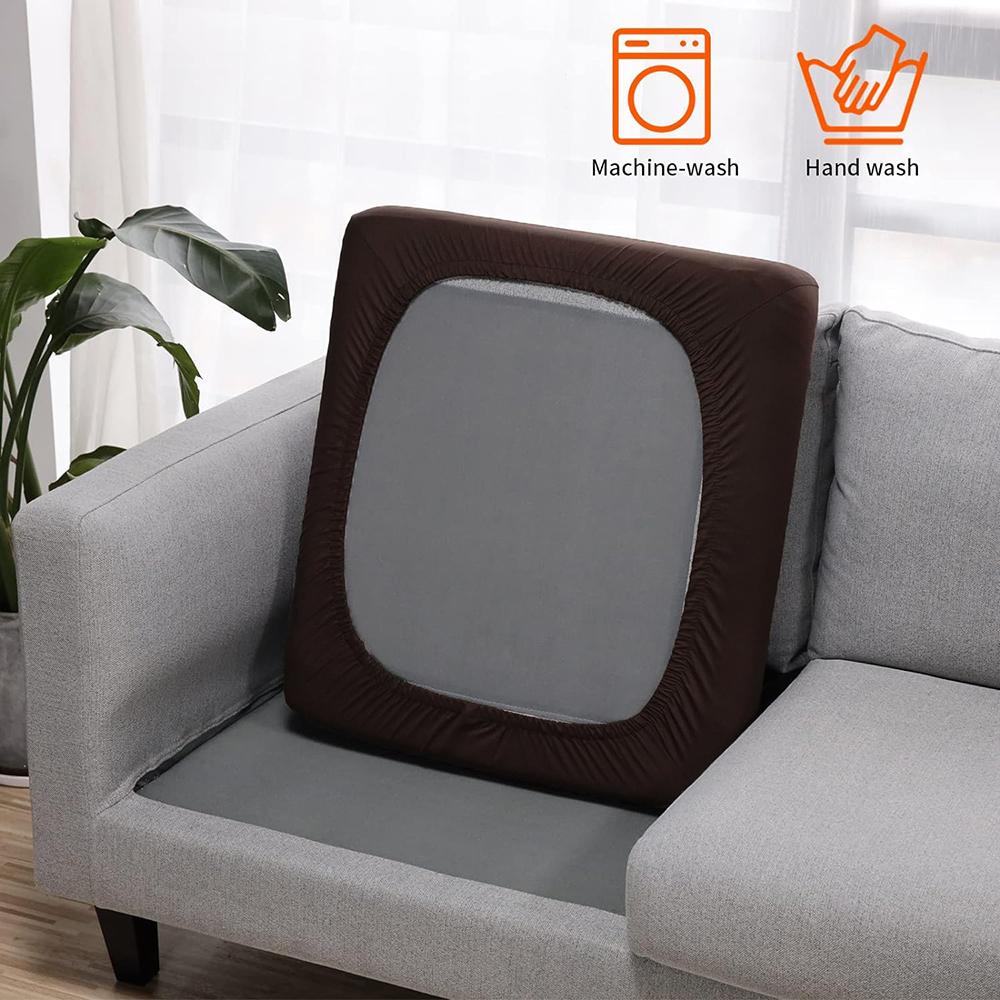 Soft Elastic Sofa Seat Cushion Covers Pure Couch Slipcovers Furniture Protector for Home Living Room Banquet Thin Sofa Covers