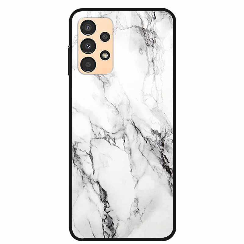 Funda para Samsung A53 5G 2022 Mármol Vidrio Templado Tapa Dura para Fundas de Teléfono Samsung Galaxy A33 A73 5G Protección Fundas
