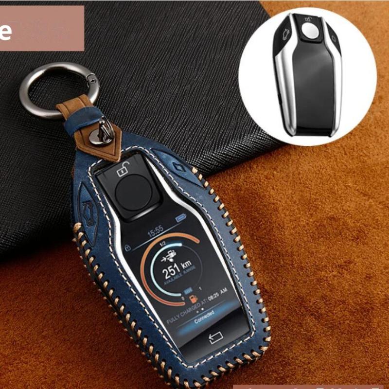 Klíčenka z pravé kůže s LED displejem pro BMW řady 5 7 G11 G12 G30 G31 G32 i8 i12 i15 G01 G02 G05 G07 X3 X4 X5 X7