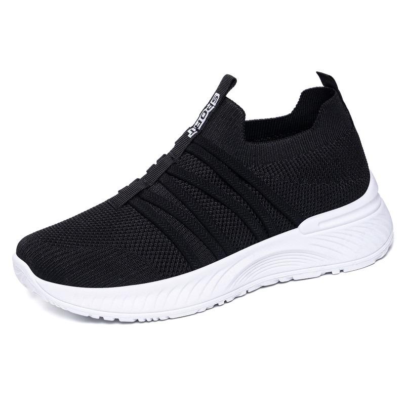 Shoes Women's Shoes Summer New Breathable Fly-woven One-pedal Casual Shoes Soft Sole Not Tired Mother Shoes