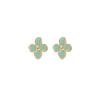 Four-leaf clover stud earrings, high-end stainless steel stud earrings, fashion trend, versatile temperament, retro earrings.