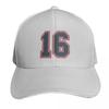 Navy Grey Red Sports Number Sixteen Baseball Cap Luxury Cap Unisex Hat Fashion Beach Unique Hats Sun Hats For Women Unisexs
