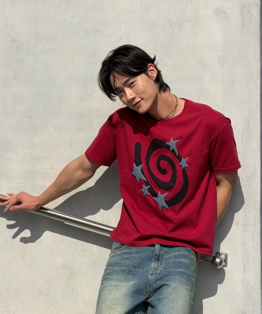 AMOU Molly Star Half T-Shirts Red