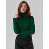 TIFICY Women's Fashion Casual Fall Winter Solid Color Print Long Sleeve High Neck Sweaters