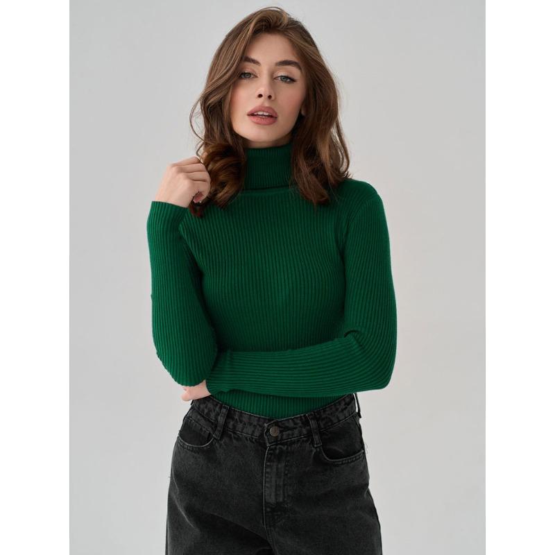 TIFICY Women's Fashion Casual Fall Winter Solid Color Print Long Sleeve High Neck Sweaters