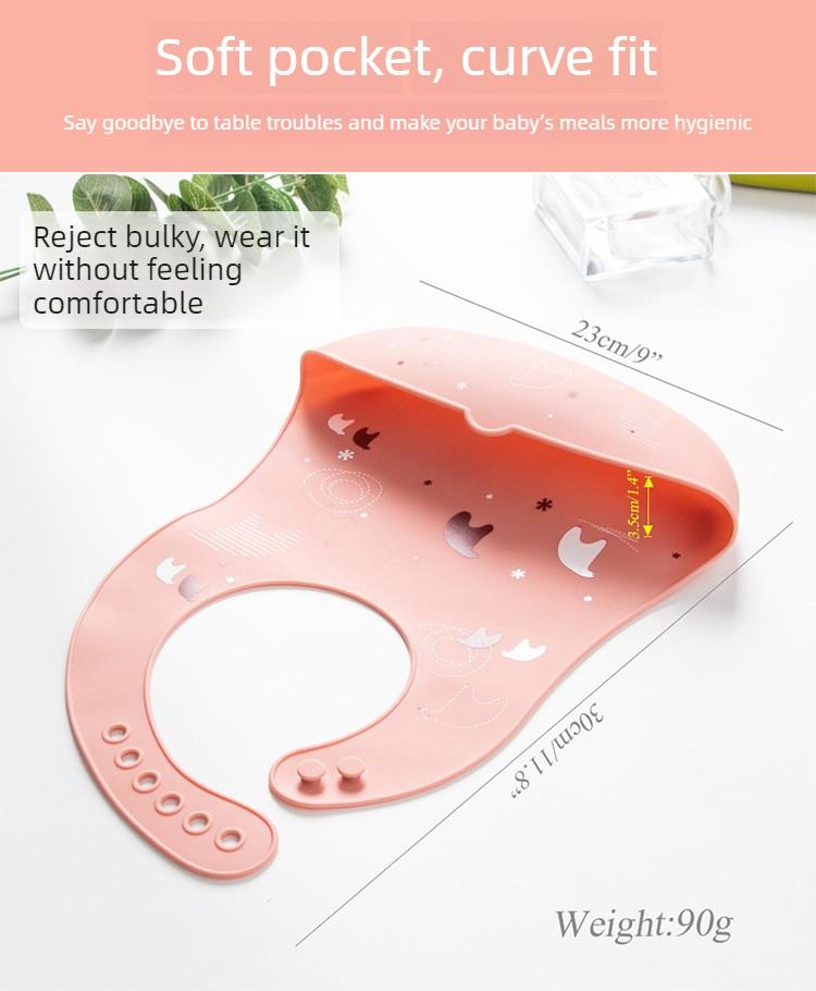 2pcs Three Dimensional Waterproof Bib Children's Dining Bag Silicone Drool Bib No Wash Drool Towel Saliva Towel Baby Burp Cloths