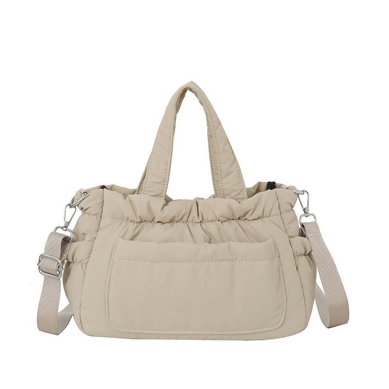 Nylon Tote Bag For Women With Zipper Closure And Mobile Pocket For Daily Use