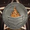 Challenge Coin Dumpster Alev Desenli Retro Gümüş Renkli Challenge Madalyası Benzersiz Ofis Masası