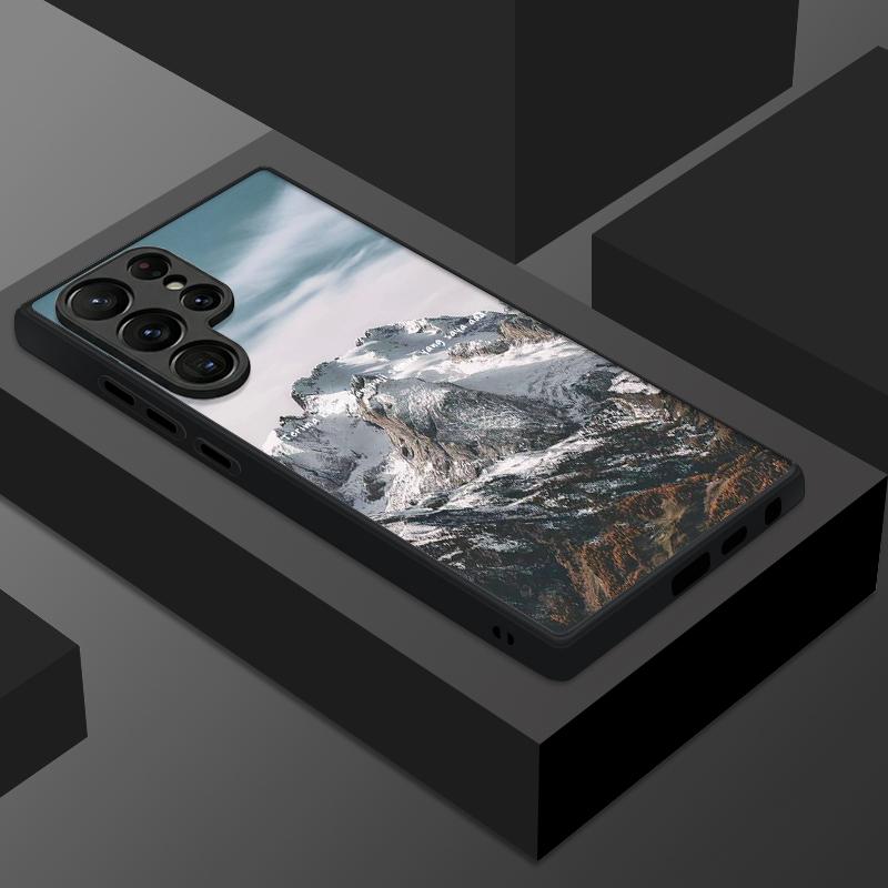Magnetisch Für Magsafe Hülle Für Samsung Galaxy S26 Ultra S25 Edge S24 S23 S22 Plus S21 FE Berge und Flüsse Landschaft Hybrid Mattes Cover