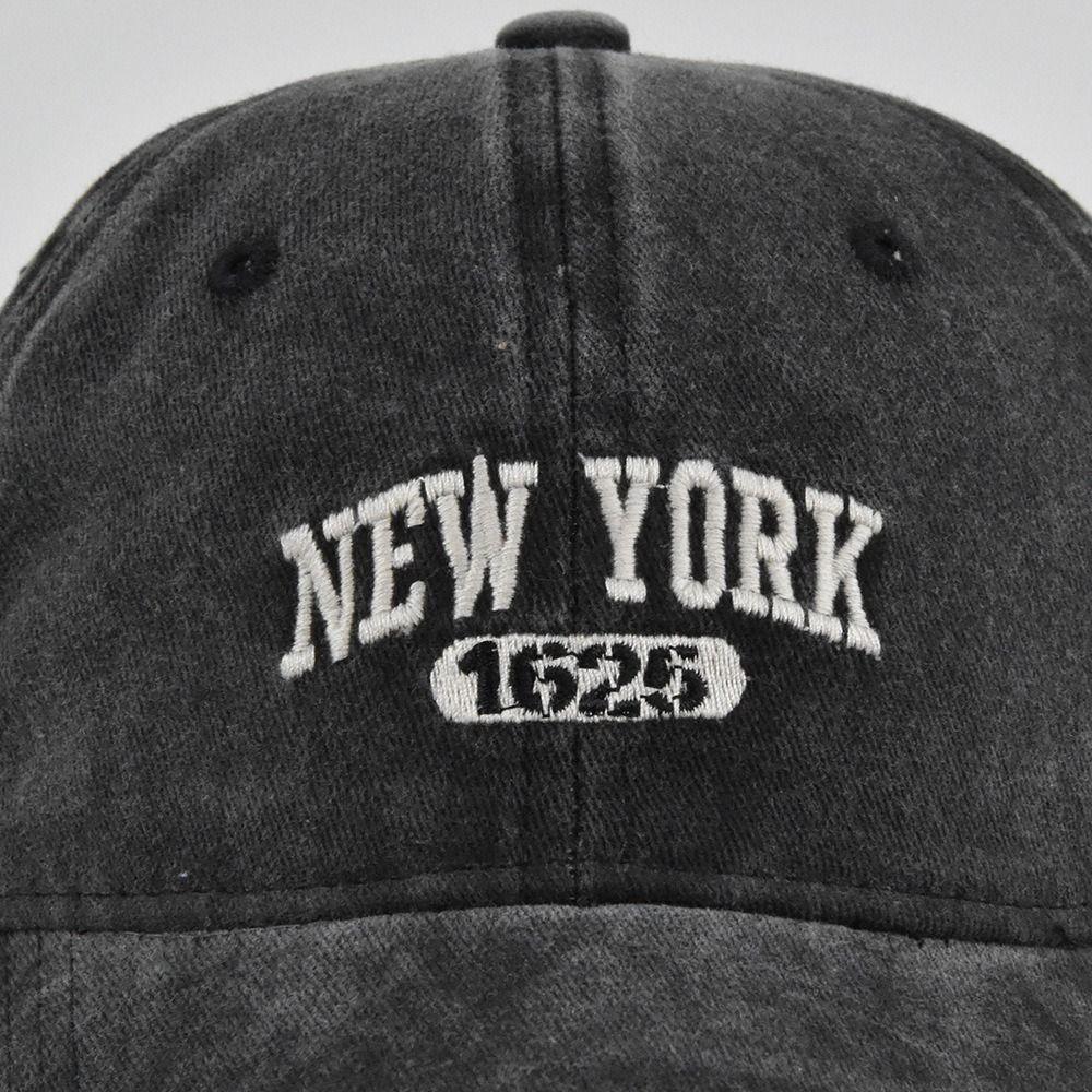 Letter NEW YORK Embroidery Baseball Cap Washed Cotton Baseball Hats Casquette For Man Women