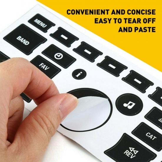 For GM GMC Radio Button Repair Decals Stickers Car Interior Black
