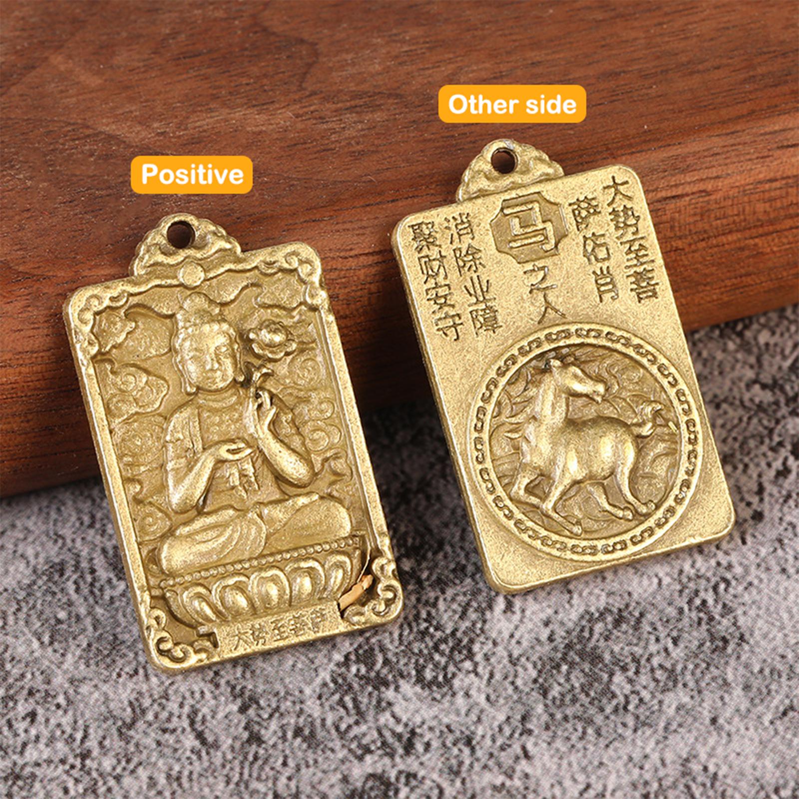

Китайский кулон в форме бога зодиака, двухсторонний брелок из сплава, аксессуары для подвески A9