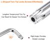 Uxcell T60 Torx Starkey 259mm Long Arm S2 Hand Tool for Automotive and Home Repairs 2-Piece Tamper-Proof Wrench, / 10.2" L-Shaped 6-Point Wrench,