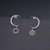 Orecchini pendenti stile lusso leggero romantico francese da designer originale argento s925 intarsiati con pietre preziose orecchini con ametista naturale