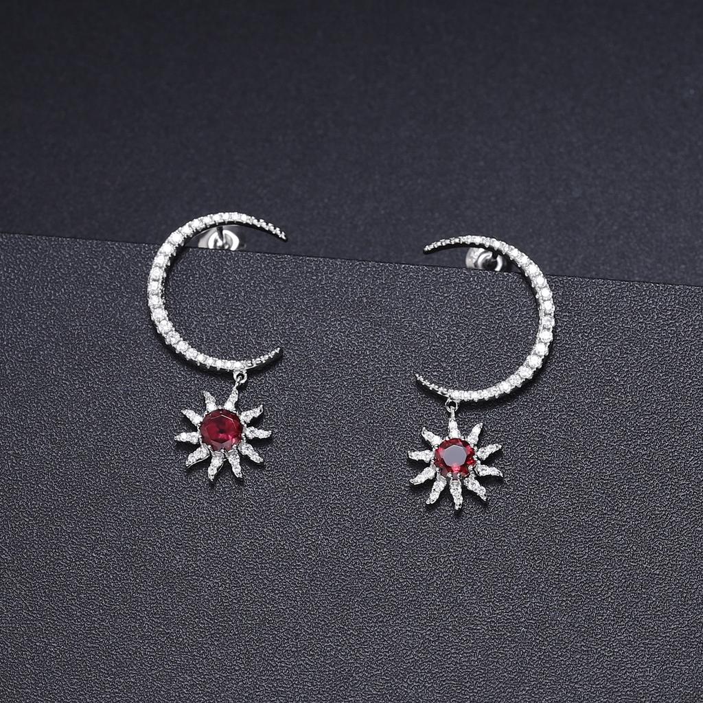Orecchini pendenti stile lusso leggero romantico francese da designer originale argento s925 intarsiati con pietre preziose orecchini con ametista naturale