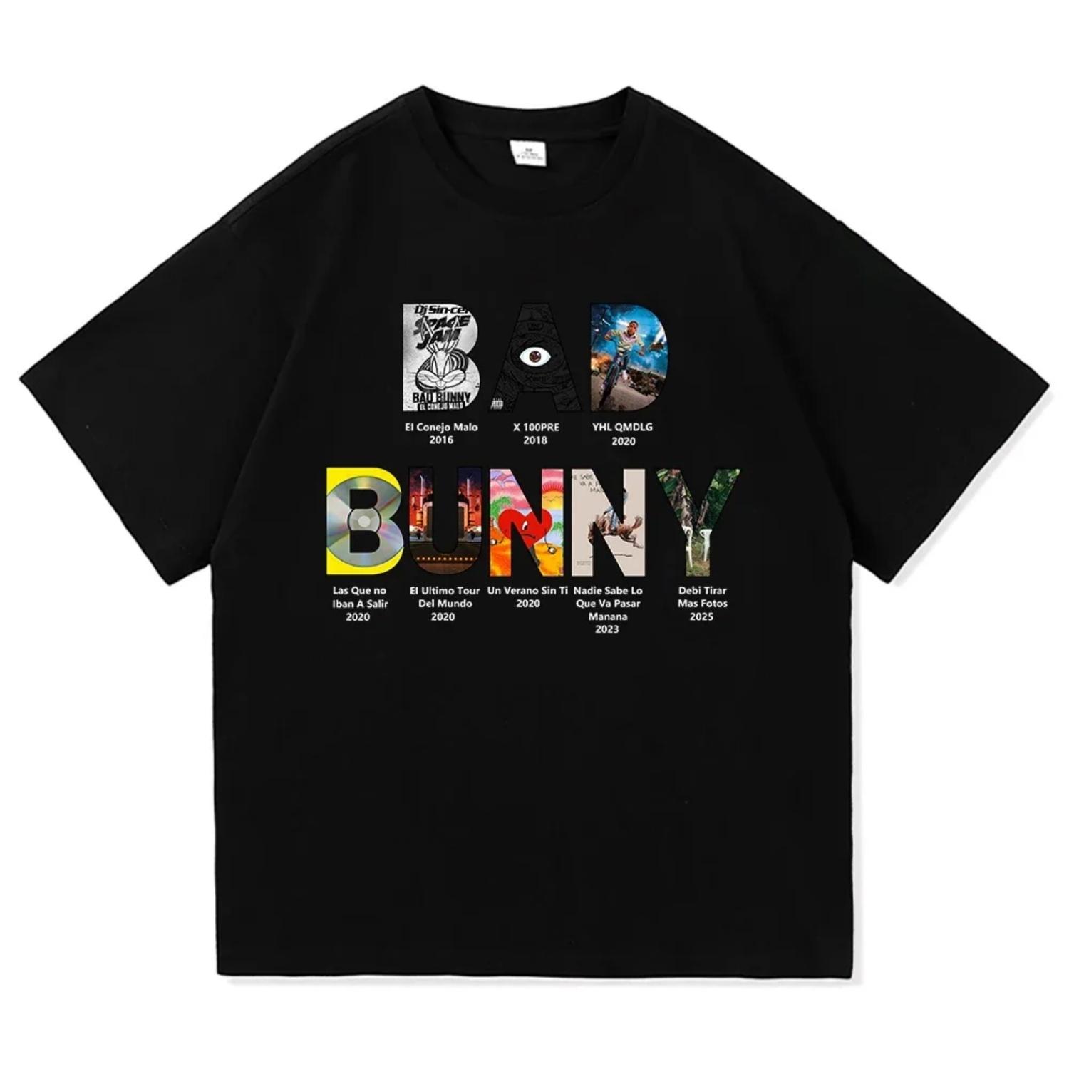 

Bad Bunny T-Shirt 2025 Fashion Vintage Funny Frog Debi Tirar Mas Fotos T-shirt FOToS Tees Shirts Popular S чёрный